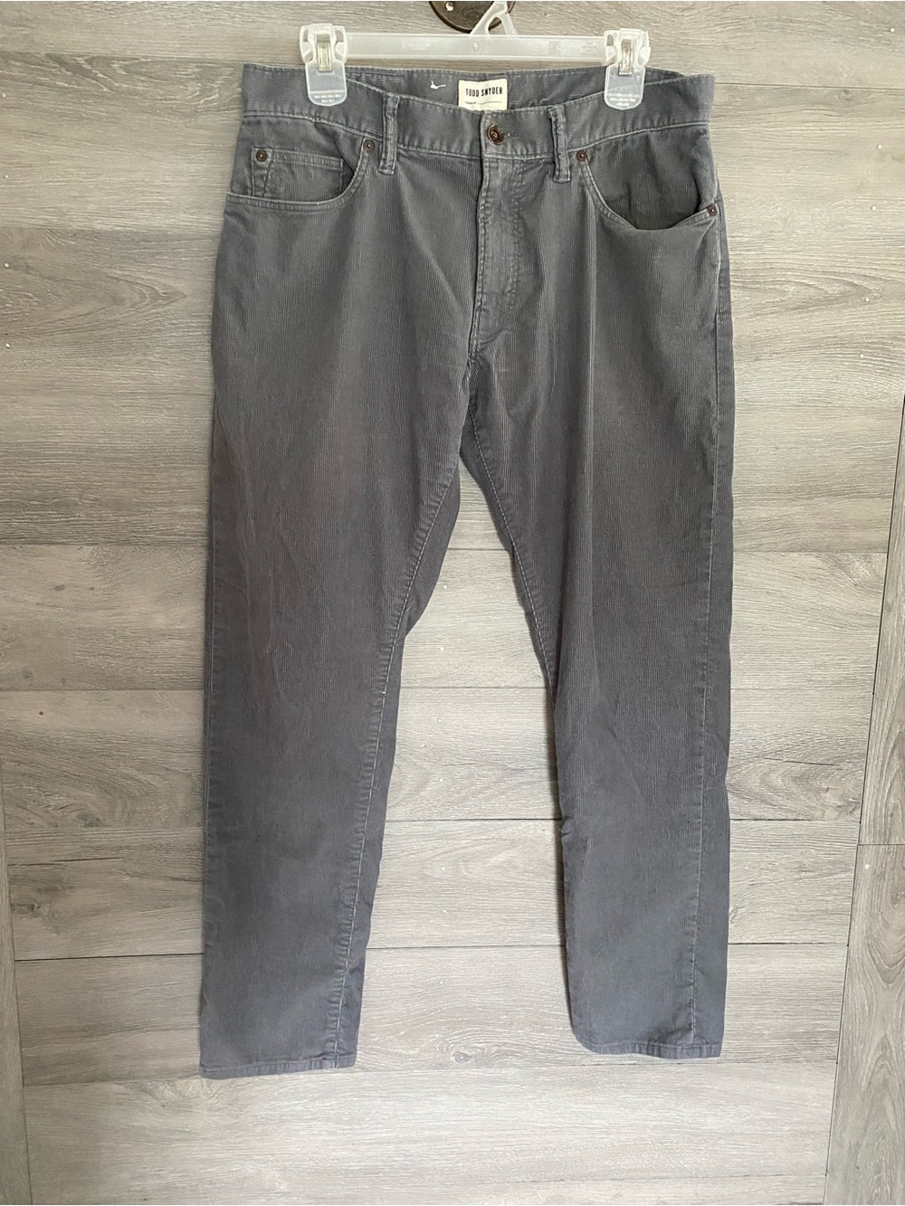 Todd Snyder 31x30 Slim Fit 5 Pocket Corduroys Gray